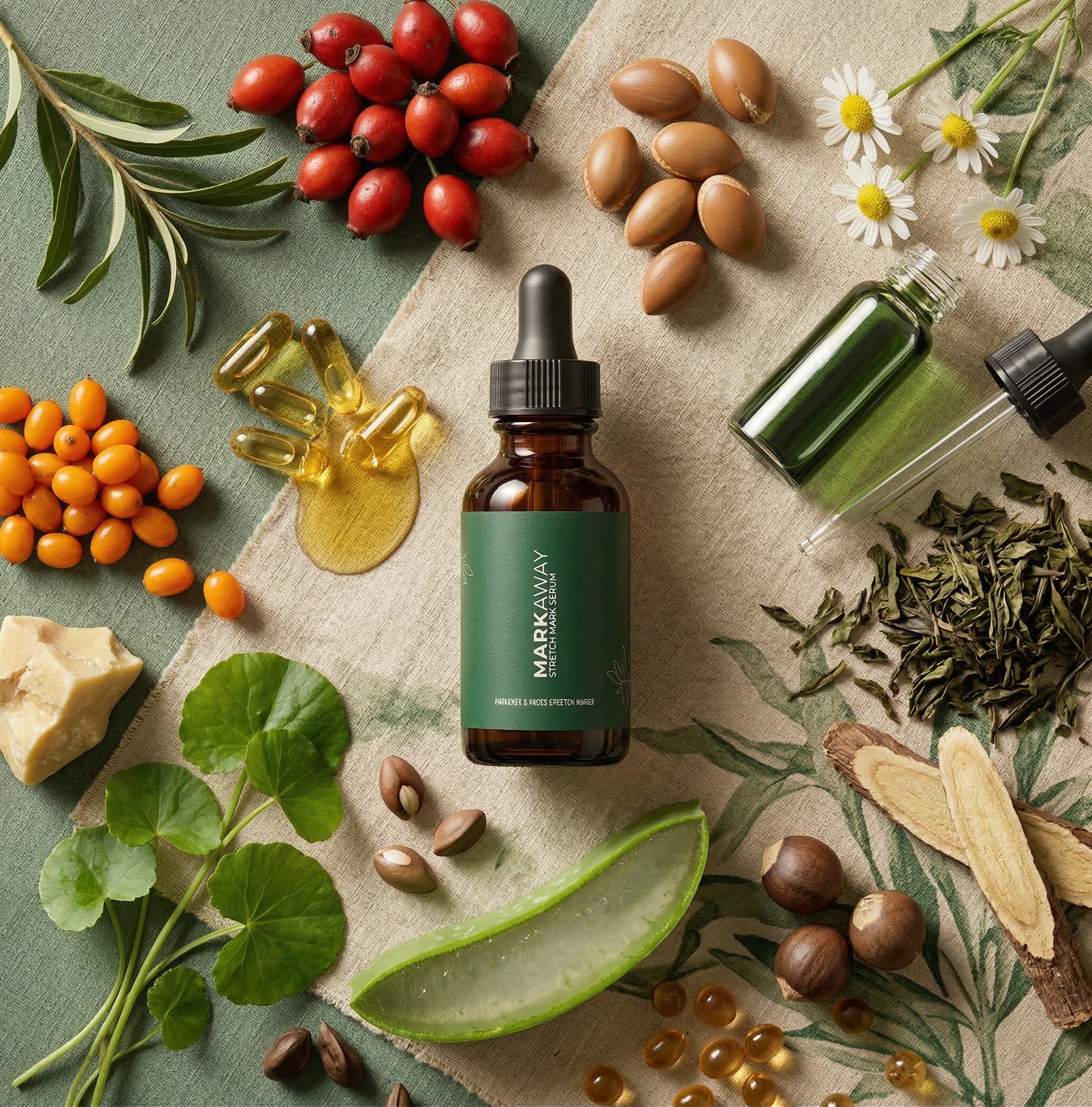 Markaway Stretch Serum Herbal Formula for Scars & Skin Elasticity